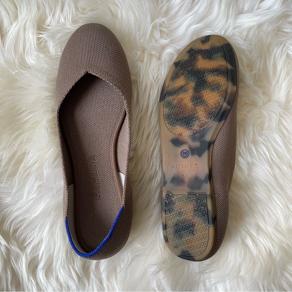 Rothy's The Flat Portobello Brown Women’s Flats Size 7.5